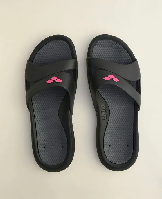 Arena Slipper Nina 003787 102 black dark grey-fuchsia