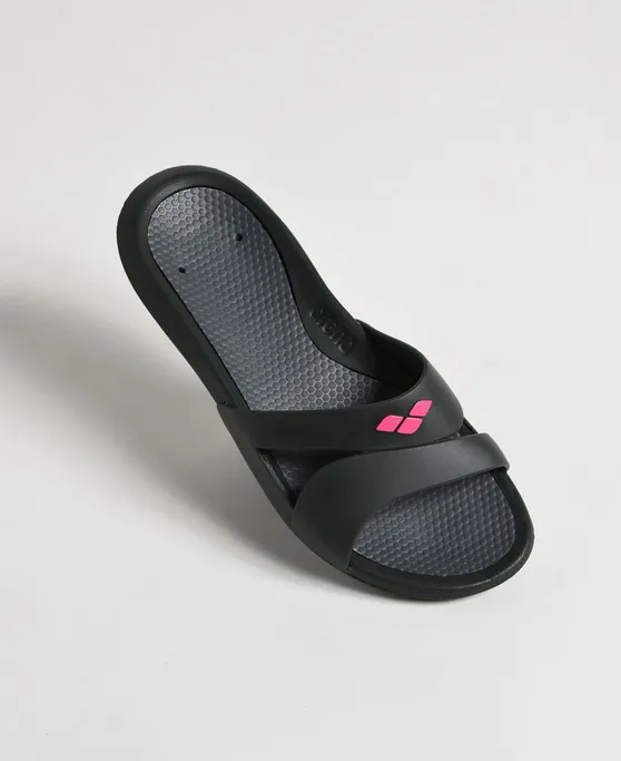 Arena Slipper Nina 003787 102 black dark grey-fuchsia