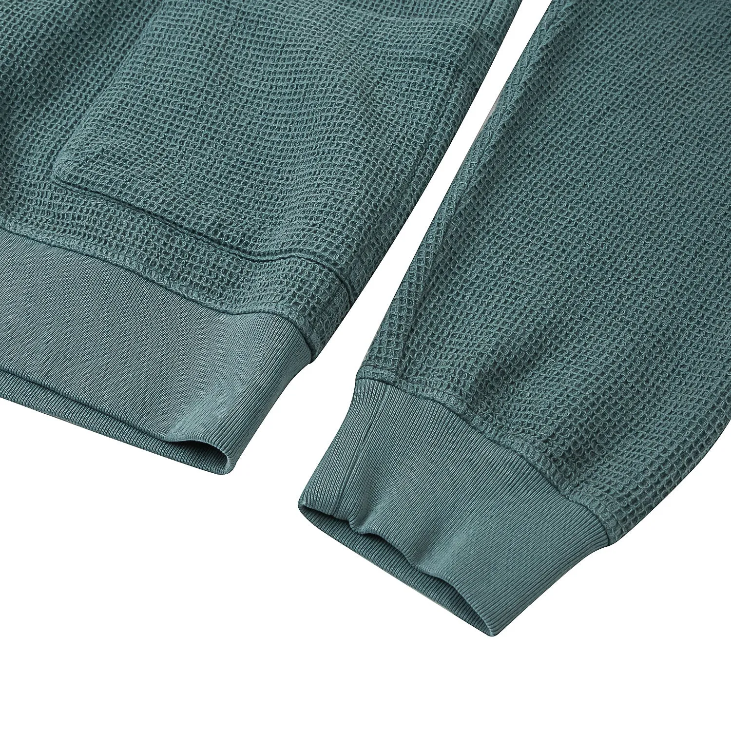 A[S]USL PIGMENT DYE WAFFLE CARDIGAN-SLATE