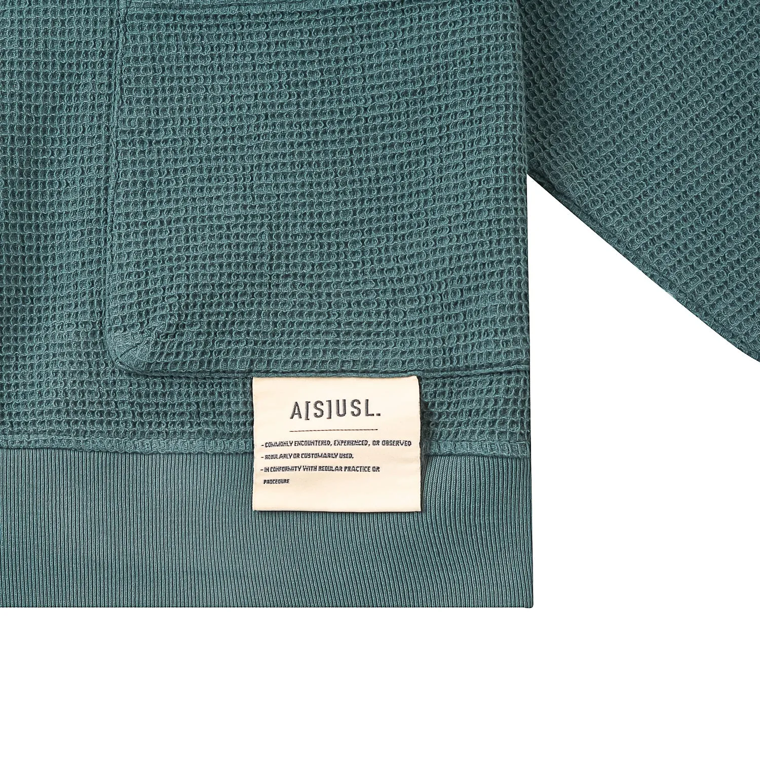 A[S]USL PIGMENT DYE WAFFLE CARDIGAN-SLATE