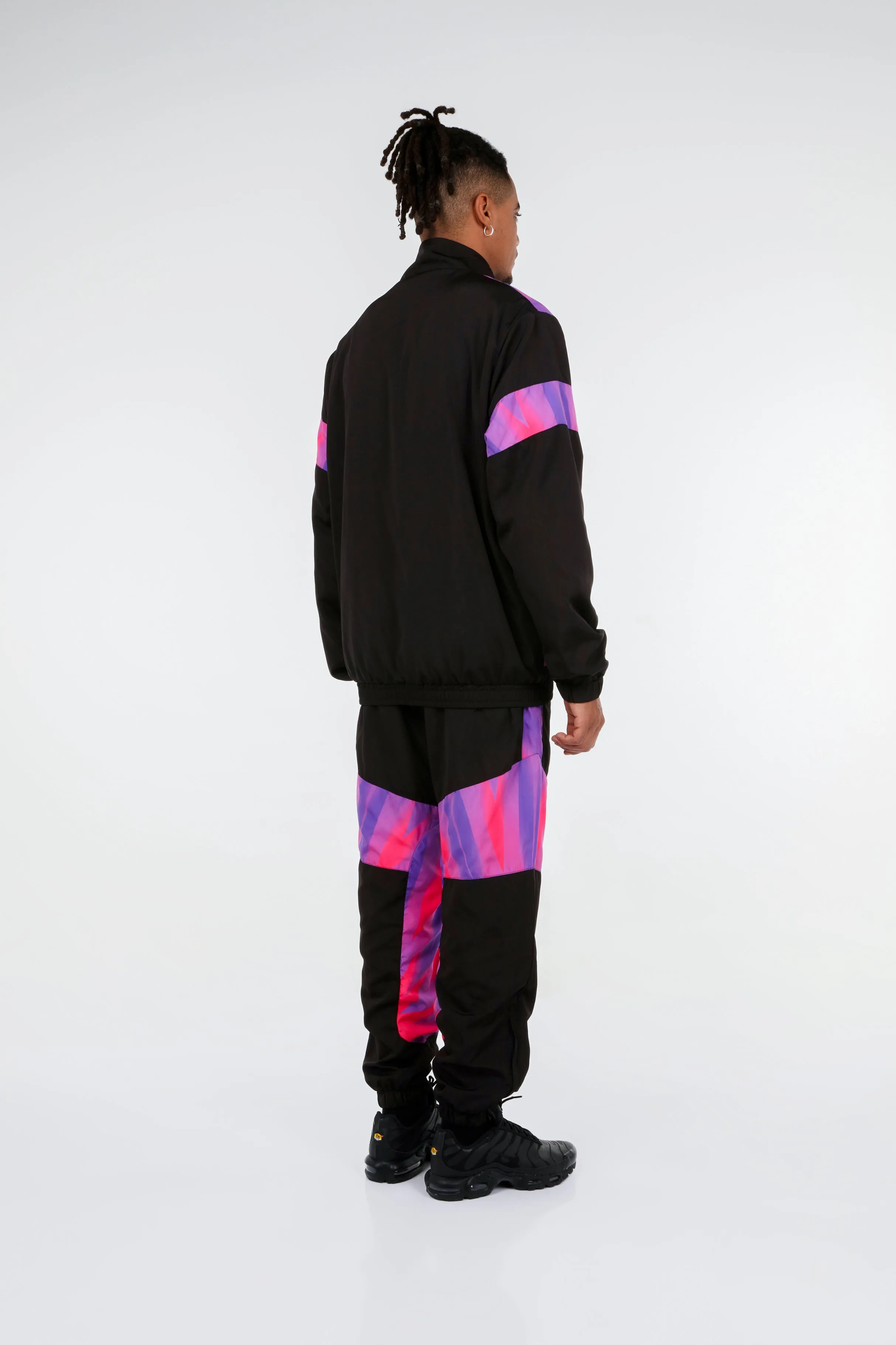 BHYPE SOCIETY BLACK & NEON PINK SPORT TRACKSUIT