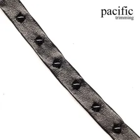 Black PU Trim with Studs : MF190467
