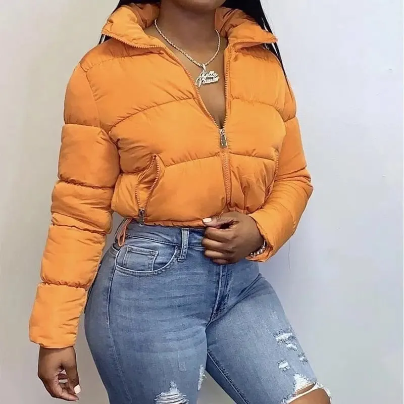 Essentials Down Filled Crop Puffer Jacket