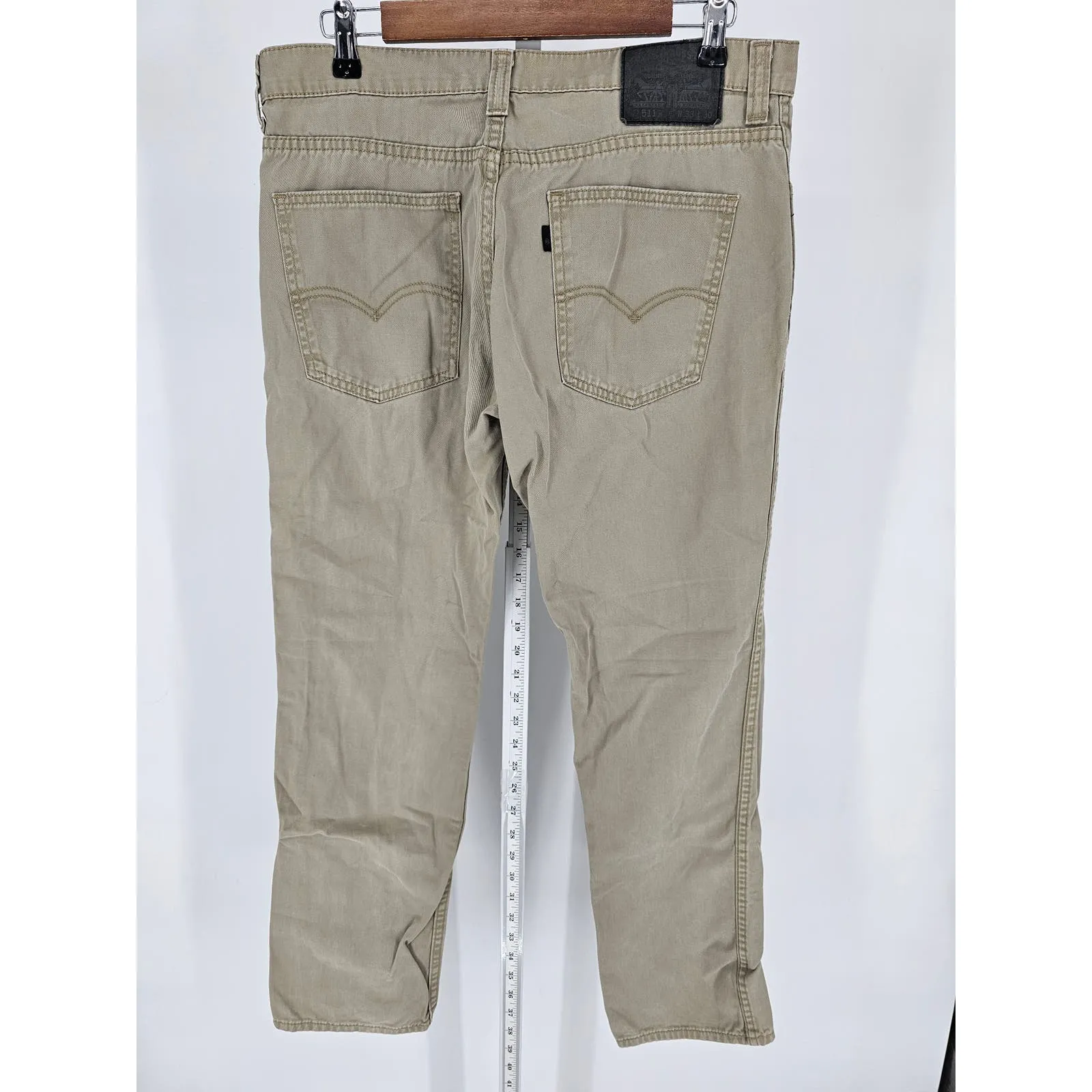 Levi Strauss 511 Mens Sz 33x30 Straight Leg Jeans Light Tan Khaki