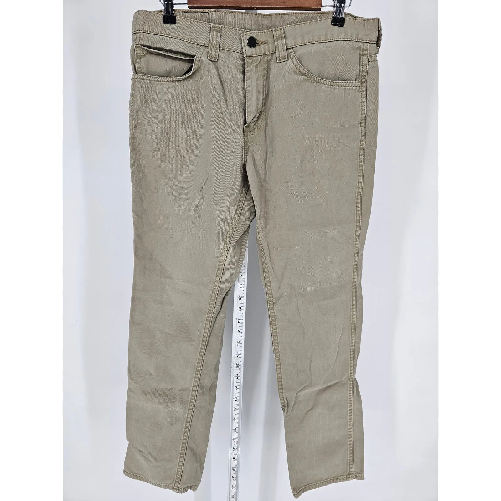 Levi Strauss 511 Mens Sz 33x30 Straight Leg Jeans Light Tan Khaki