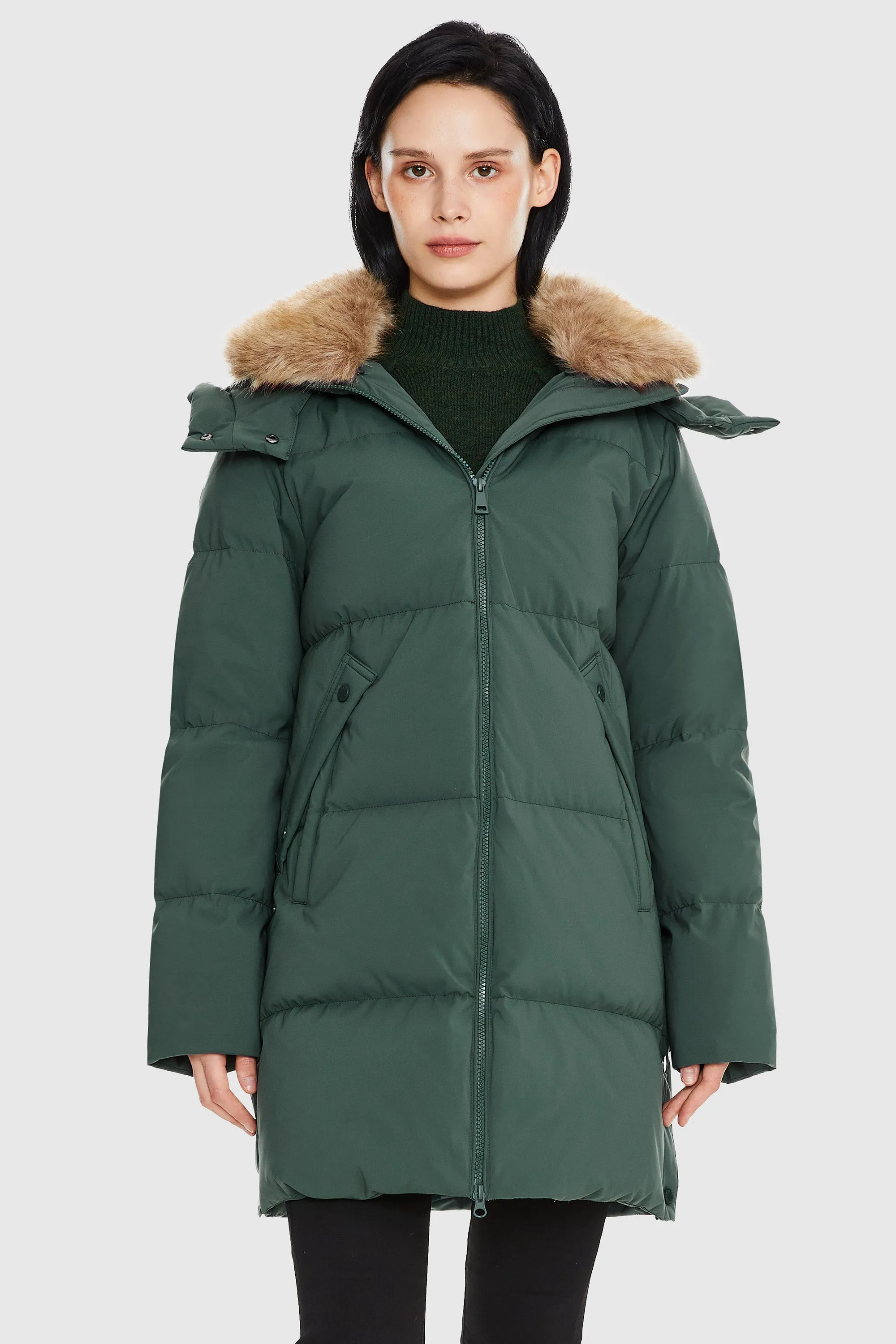 Mid-Length Winter Thickened Puffer Jacket