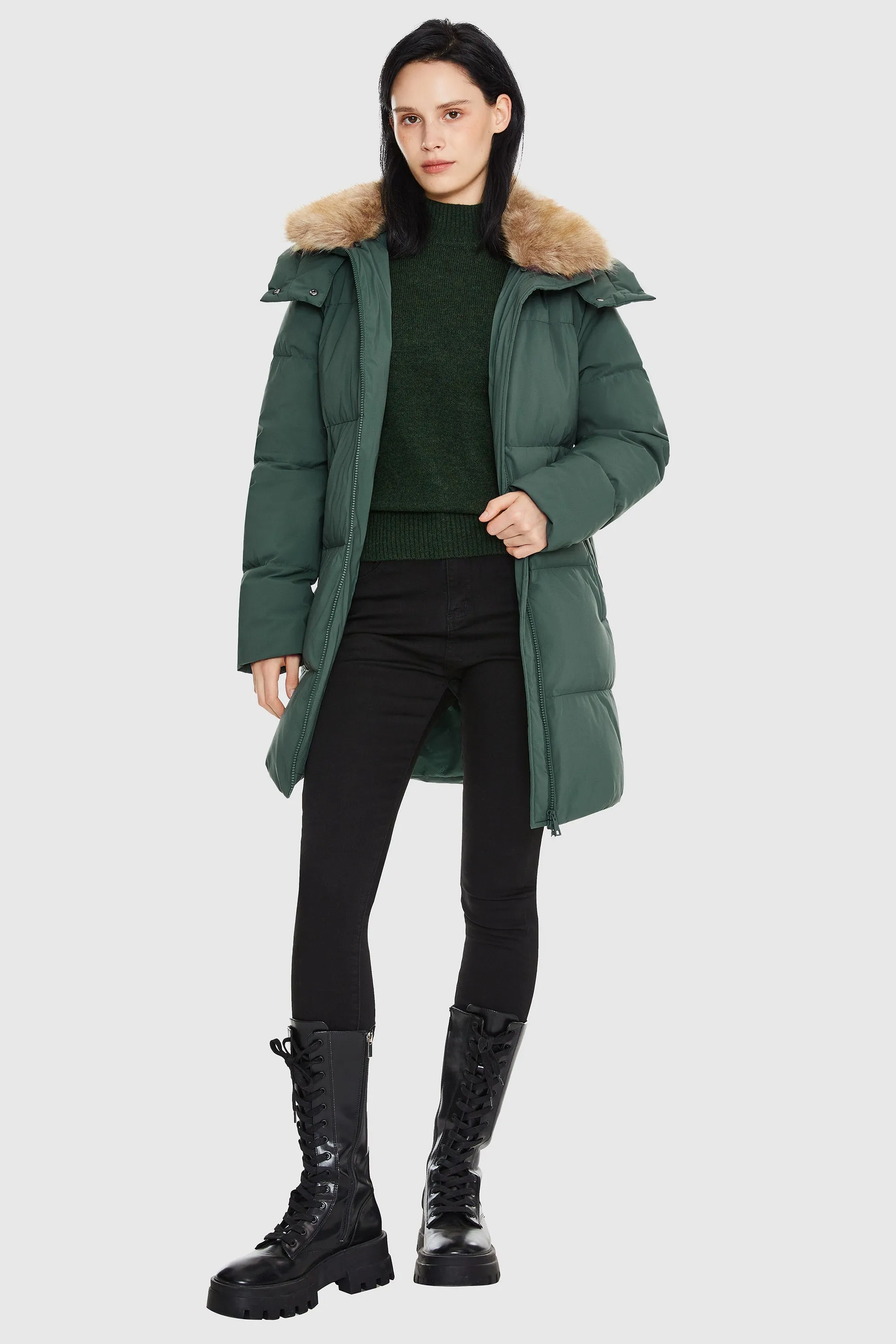 Mid-Length Winter Thickened Puffer Jacket