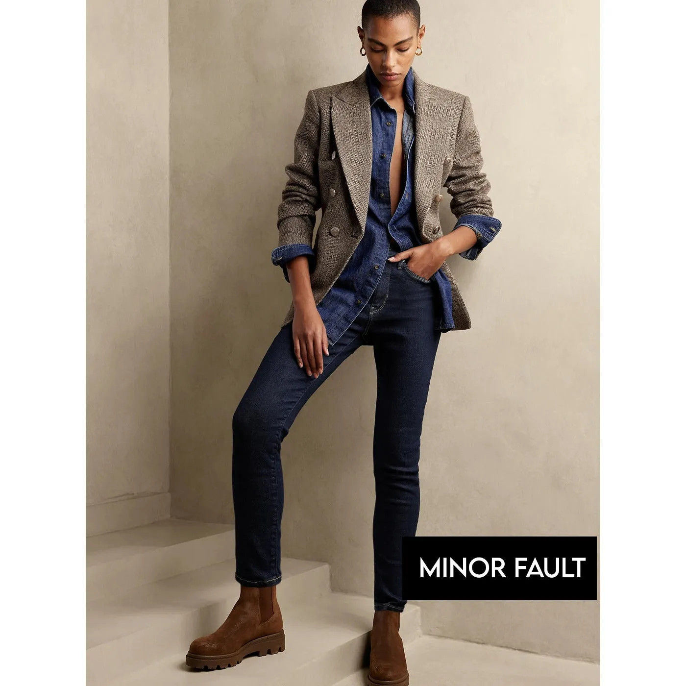 (Minor Fault) High Rise Skinny Jeans