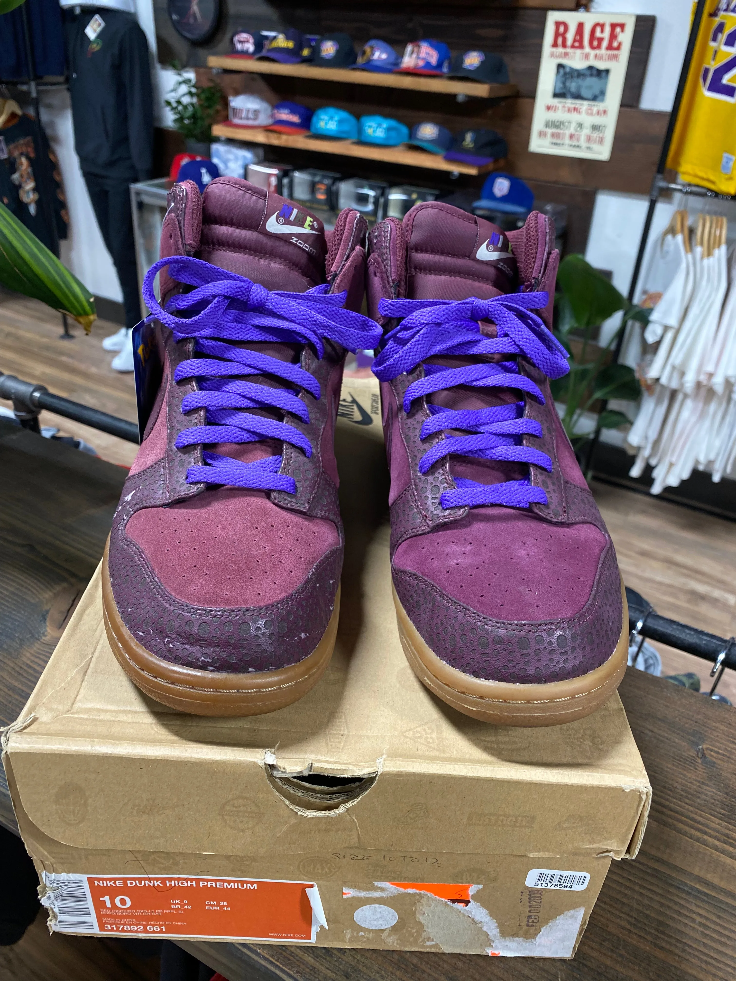 Nike Dunk High 'Red Oxide Purple' Size 10