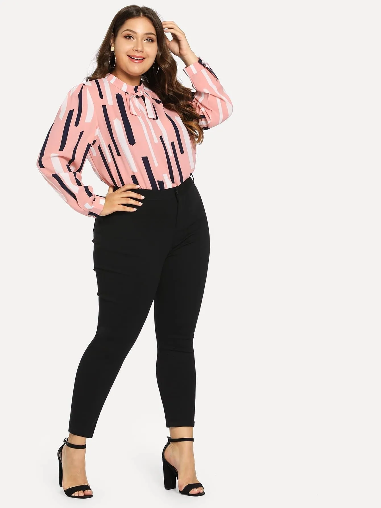 Plain Natural Cropped Plus Size Jeans