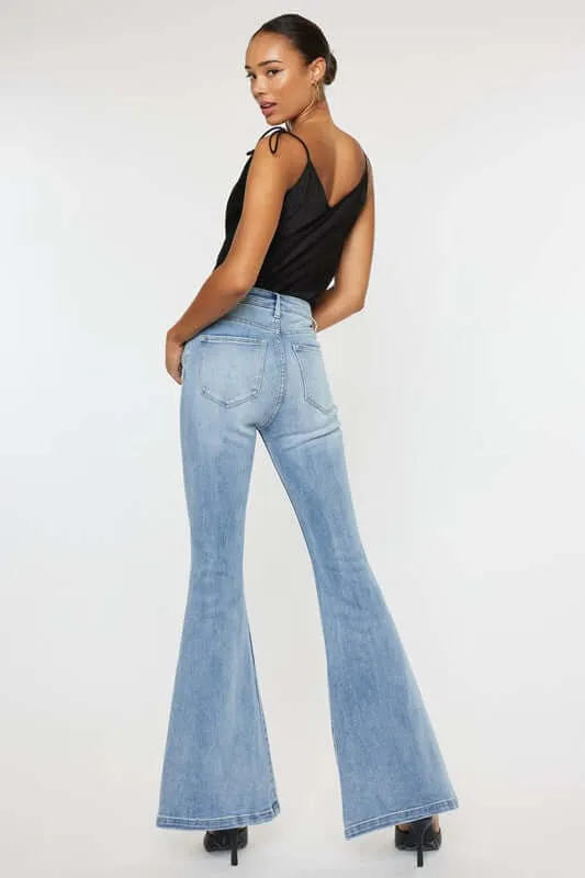 Retro Light Blue High RIse Super Flare