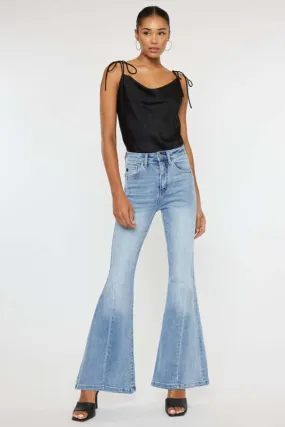 Retro Light Blue High RIse Super Flare
