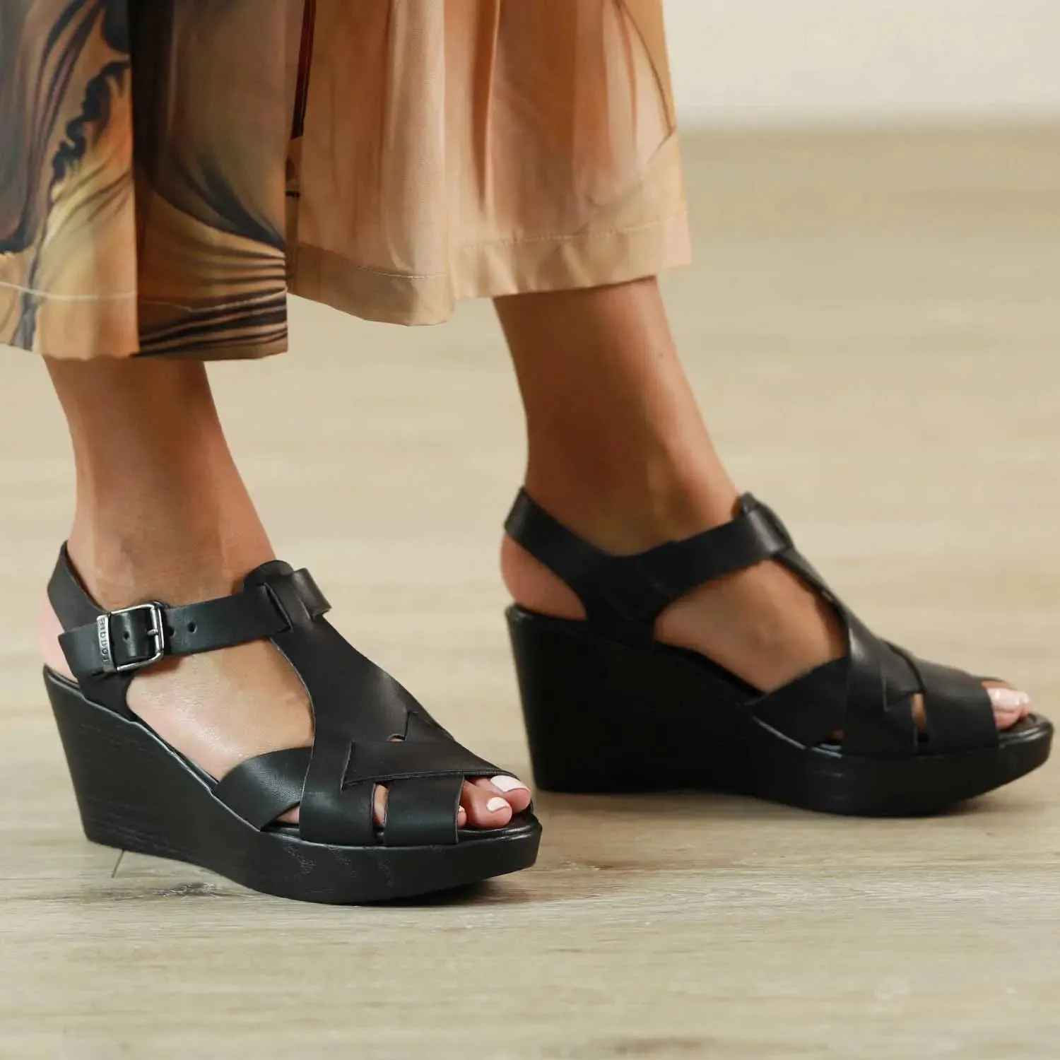 Slingback Sandal in Black - 12558